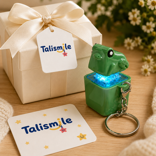 Funny Green Frog Clicker Keychain – Light-Up Sound Fidget Toy
