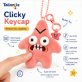 Angry Starfish Clicker Keychain –  Sound Stress Relief Toy