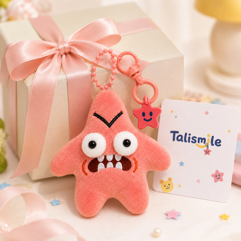 Angry Starfish Clicker Keychain –  Sound Stress Relief Toy