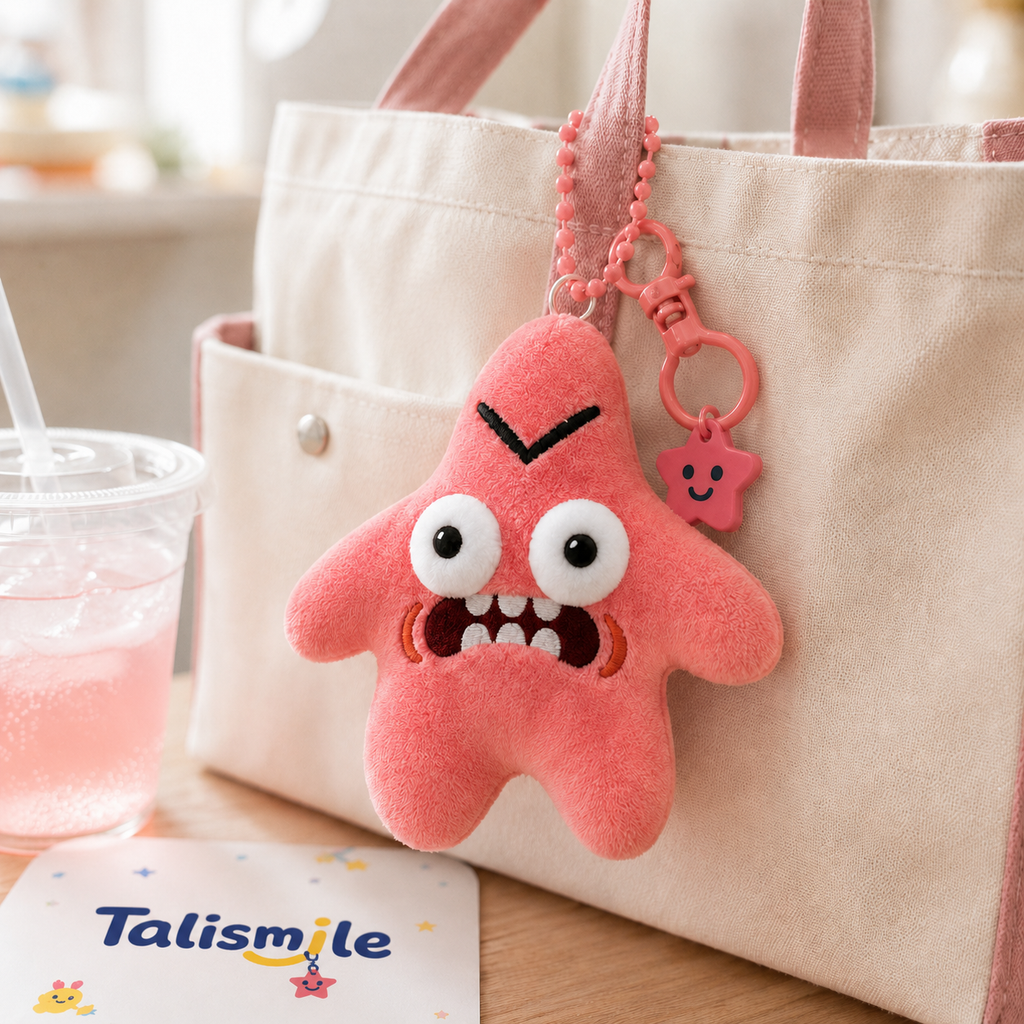 Angry Starfish Clicker Keychain –  Sound Stress Relief Toy