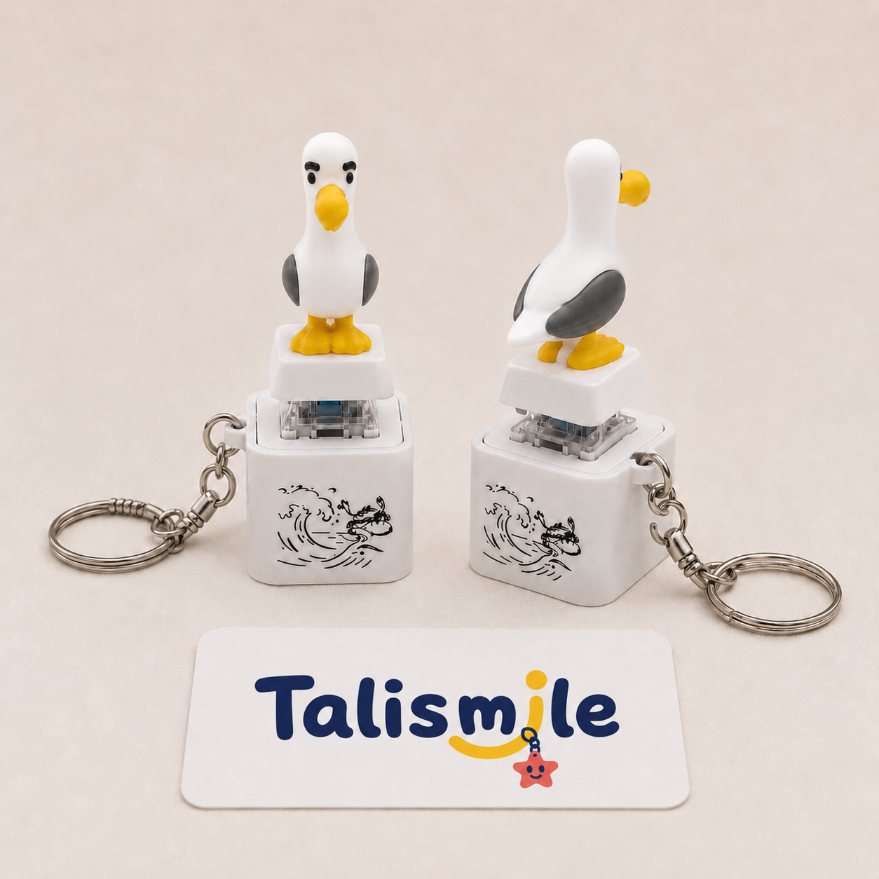 Silly Seagull Clicker Keychain – Light-Up Sound Stress Relief Toy