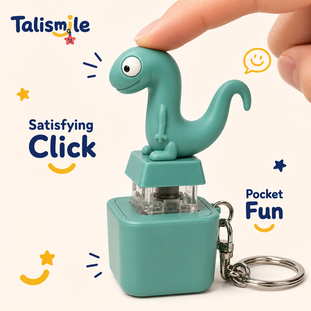 Weird Lizard Clicker Keychain – Light & Sound Toy