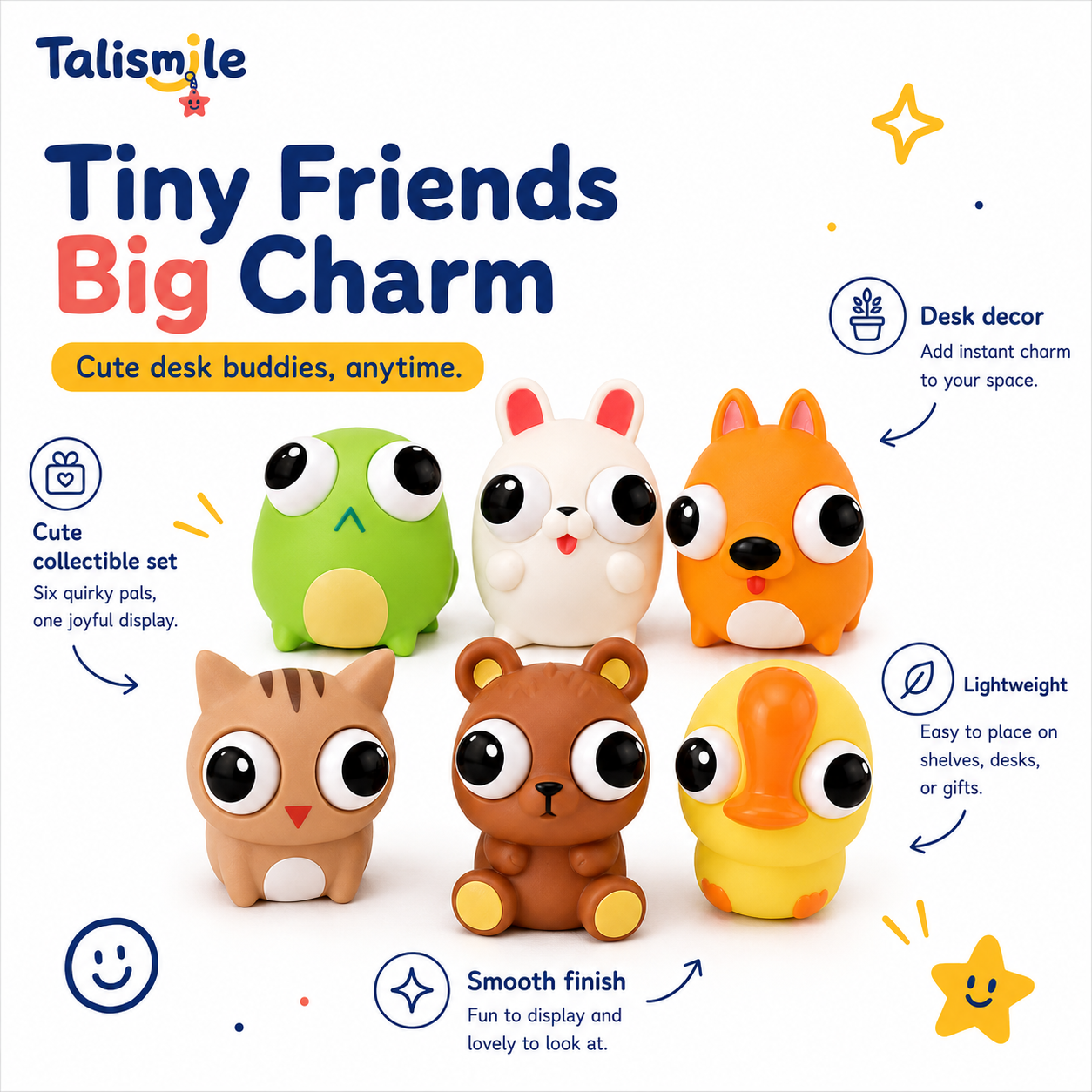 Funny Pop-Eye Animal Squeeze – Soft Stress Relief Fidget Toy