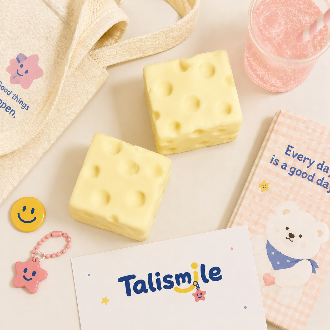 Satisfying Cheese Cube Squishy – Soft Slow-Rise Stress Relief Toy