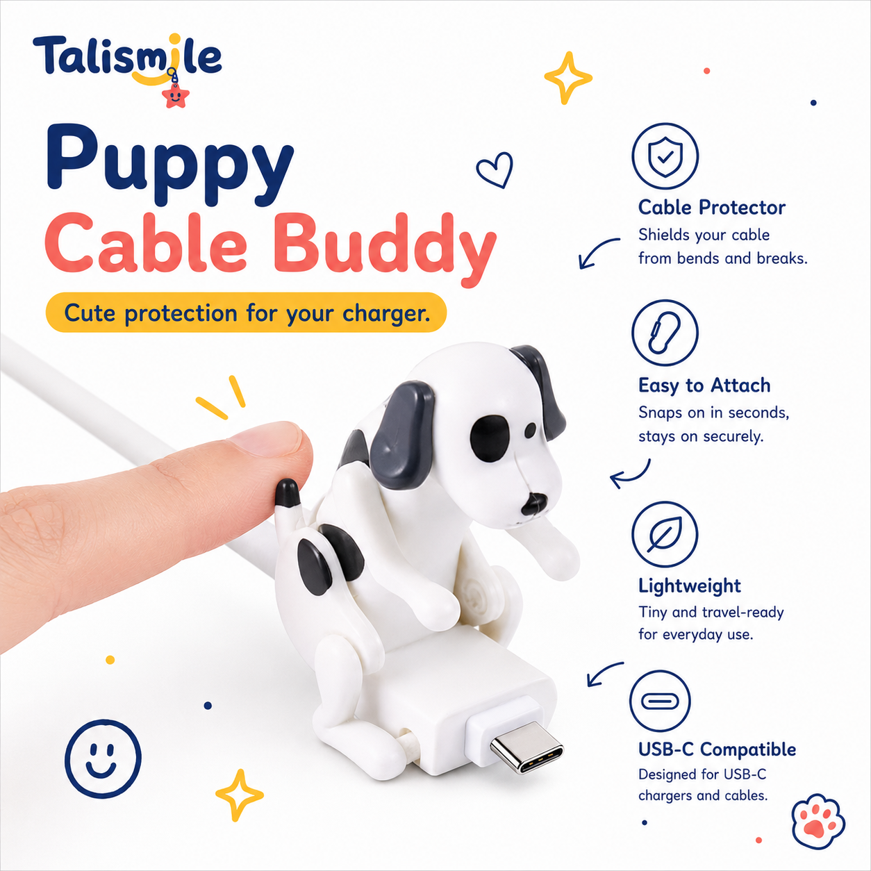 Silly Puppy Charging Cable – Moving Dog Phone Charger Accessory