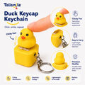 Cute Yellow Duck Clicker Keychain – Light-Up Sound Fidget Toy