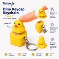 Cute Yellow Duck Clicker Keychain – Light-Up Sound Fidget Toy