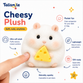 Fuzzy Hamster Cheese Squishy – Soft Slow-Rise Stress Relief Toy