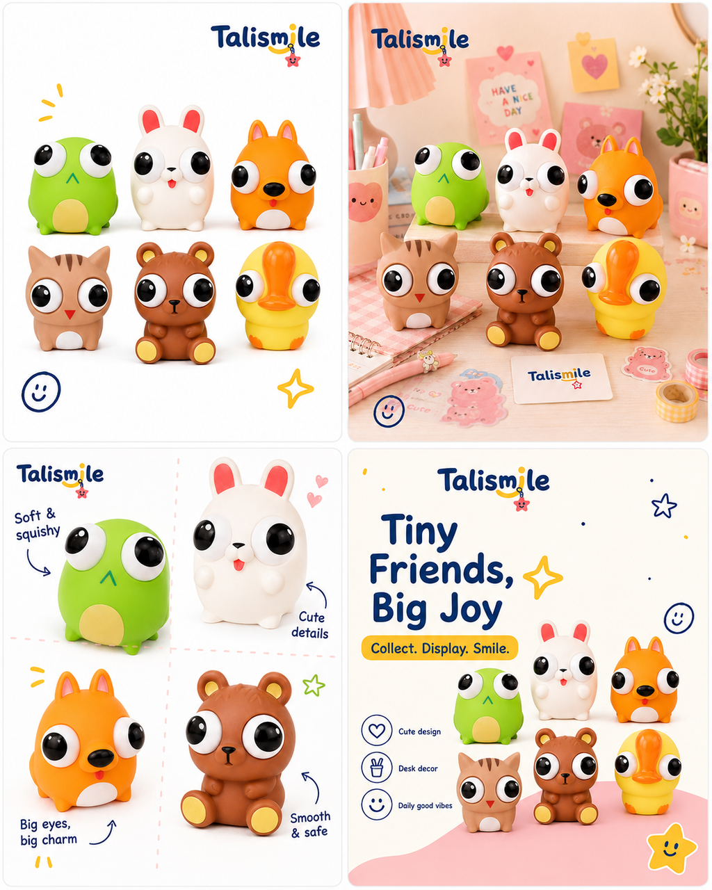 Funny Pop-Eye Animal Squeeze – Soft Stress Relief Fidget Toy