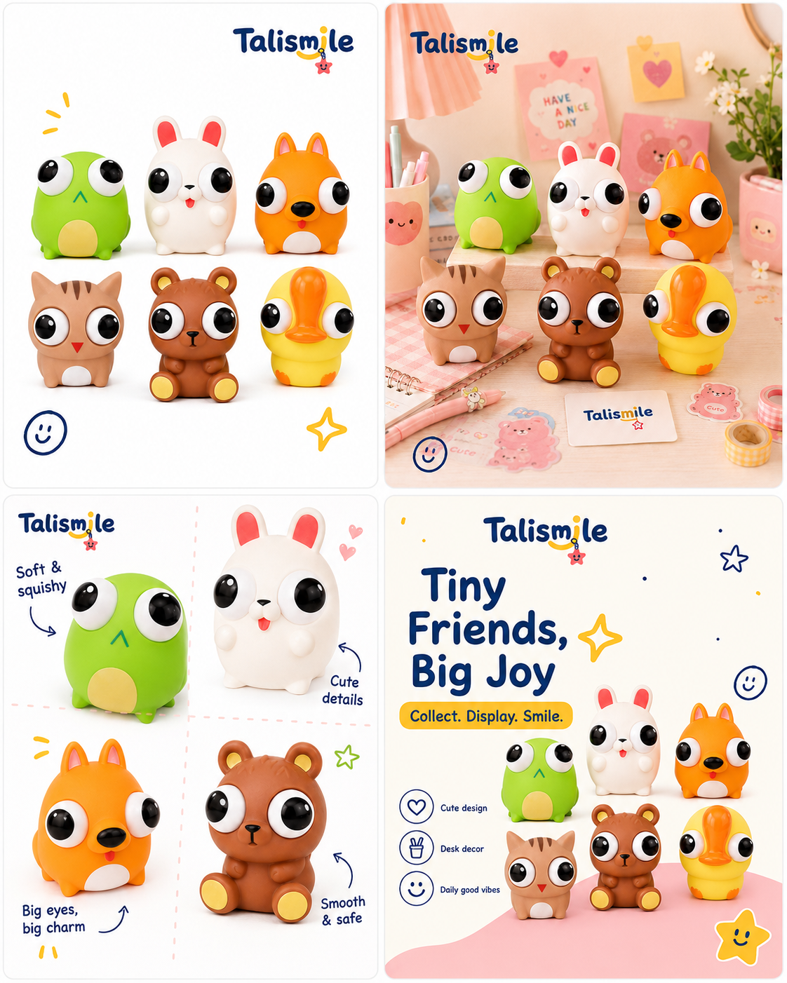 Funny Pop-Eye Animal Squeeze – Soft Stress Relief Fidget Toy