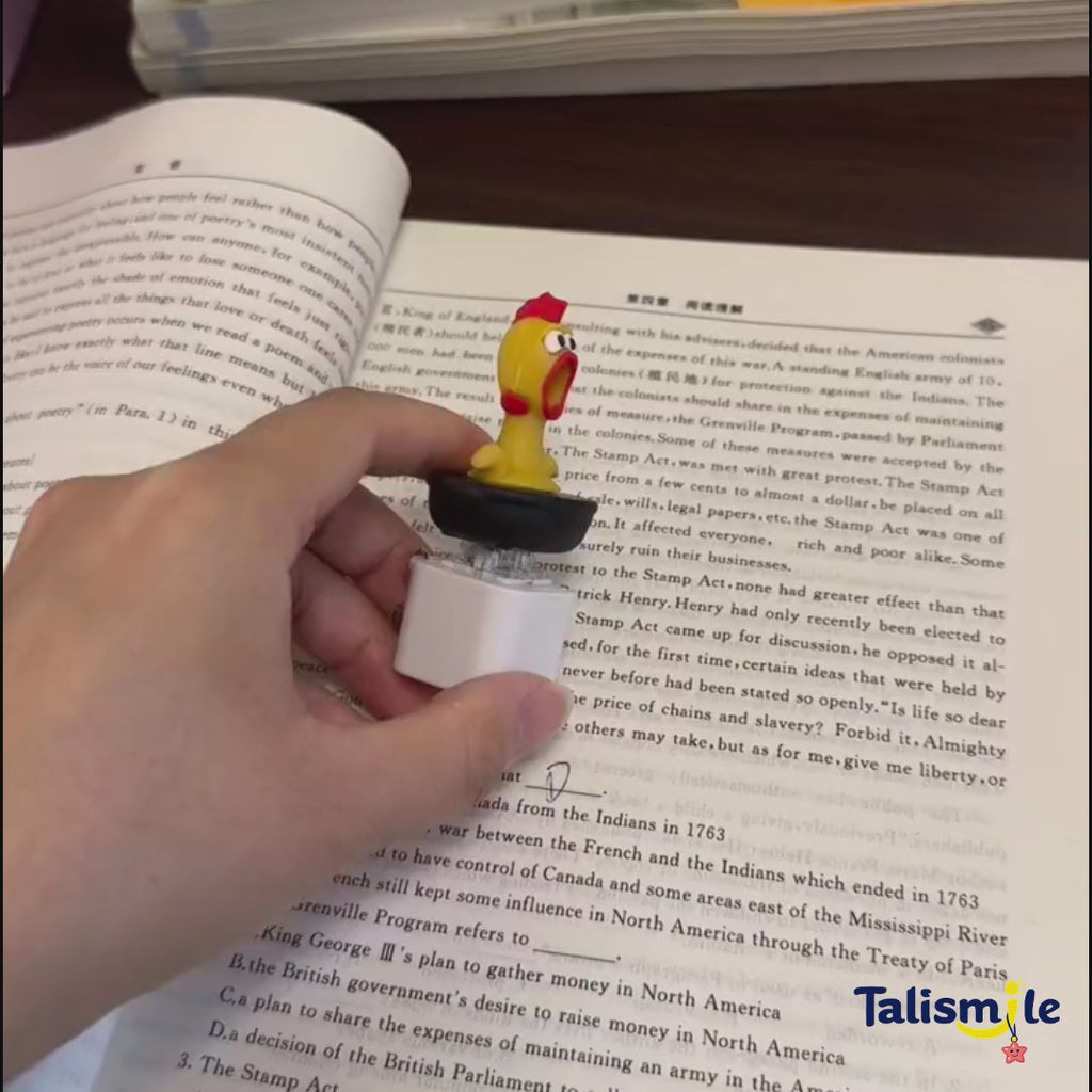 Clucking Chicken Clicker Keychain - Light-Up Sound Fidget Toy