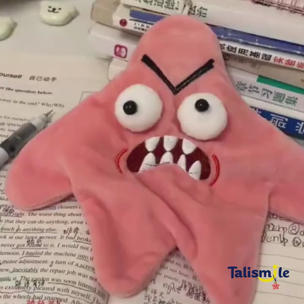 Angry Starfish Clicker Keychain –  Sound Stress Relief Toy