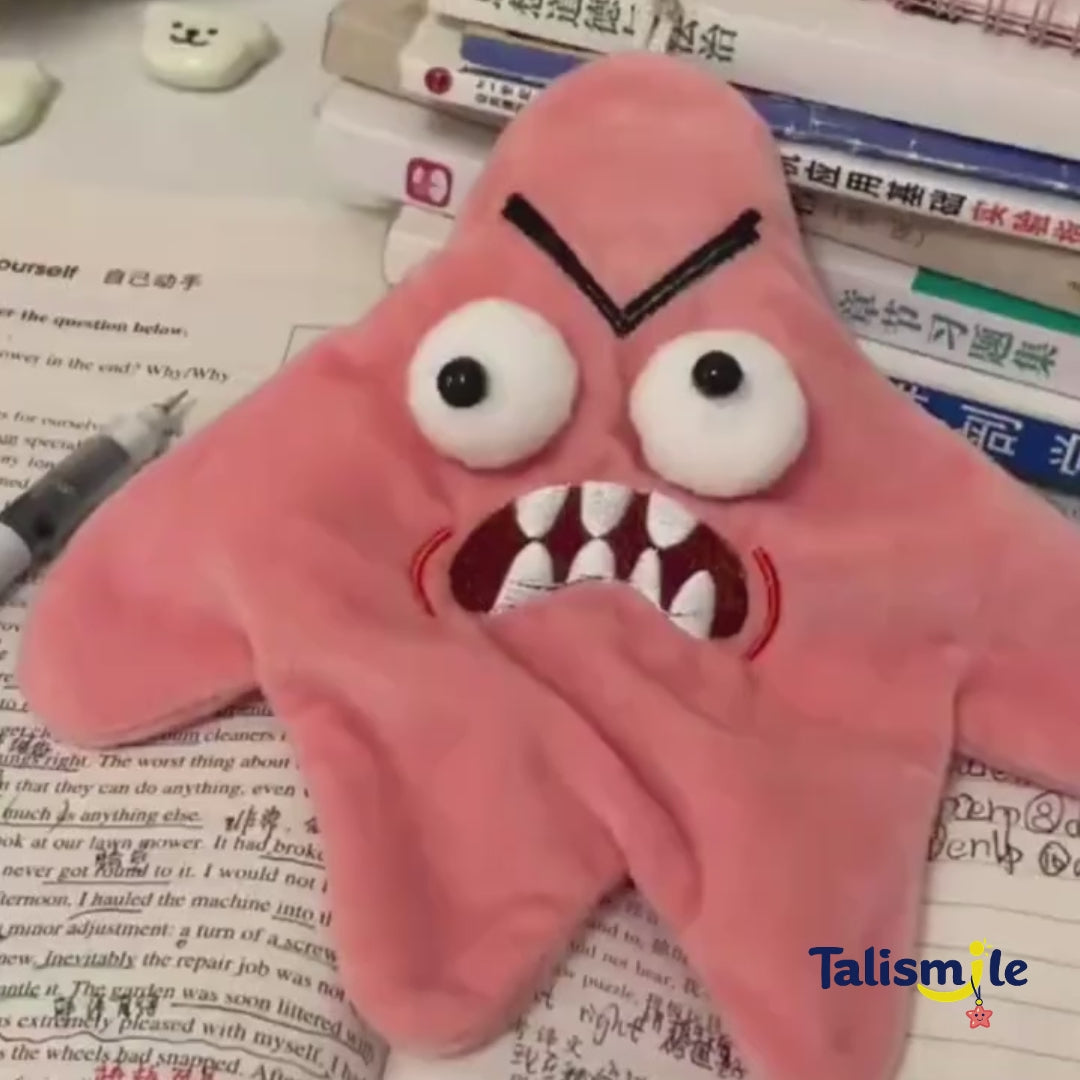 Angry Starfish Clicker Keychain –  Sound Stress Relief Toy